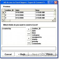 MS Access to Excel Import, Export & Convert Softwa screenshot